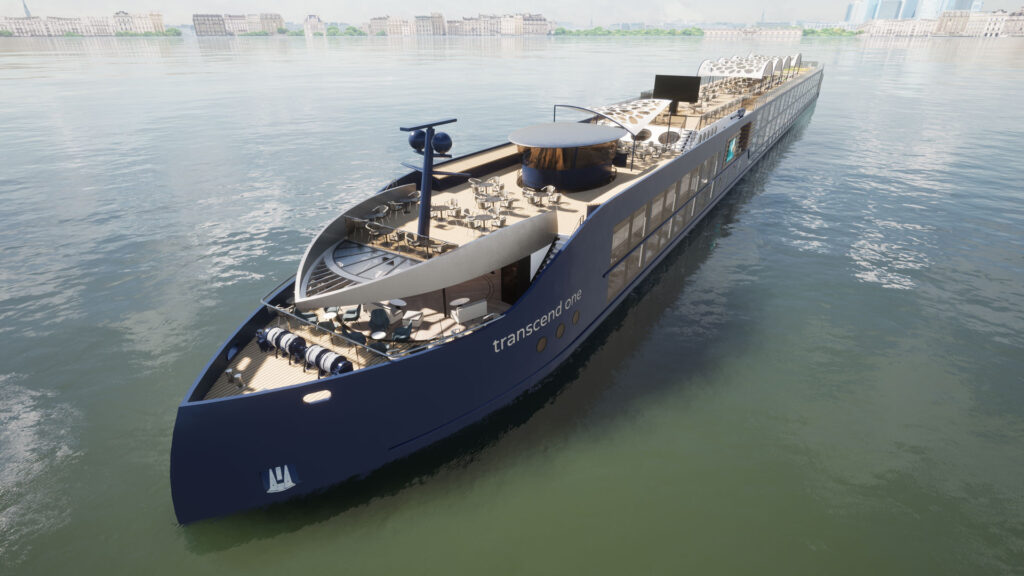 Render of the river cruise ship designed by Tillberg Design of Sweden